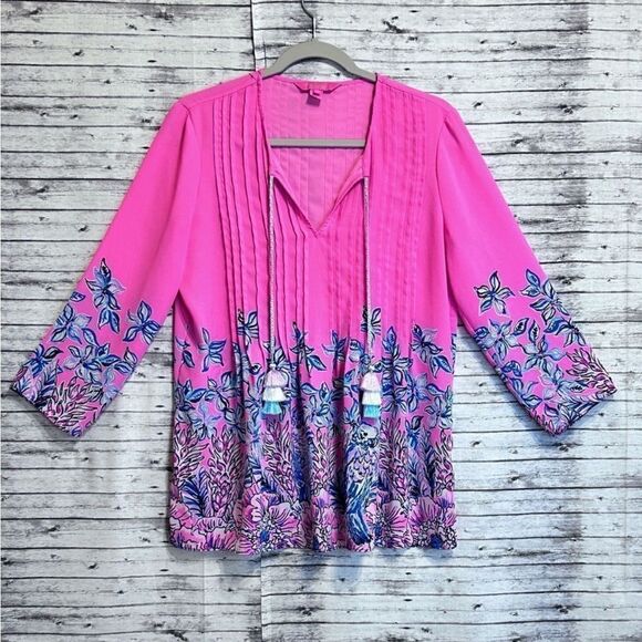 Lilly Pulitzer Tops - Lilly Pulitzer Marilina Tunic Top Lucky Lady Engineered